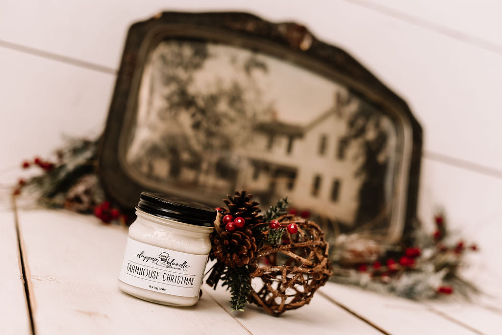 Farmhouse Christmas 8oz Soy Candle